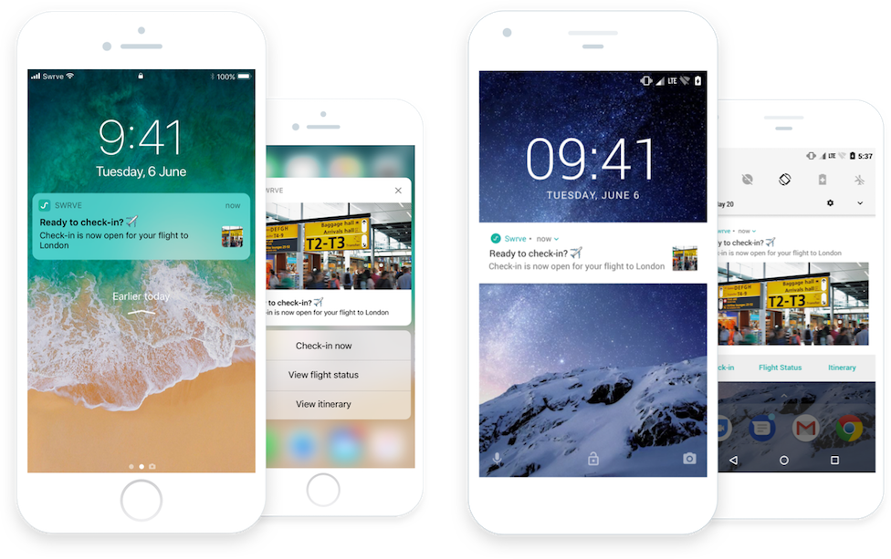 Swrve push notifications on iOS and Android