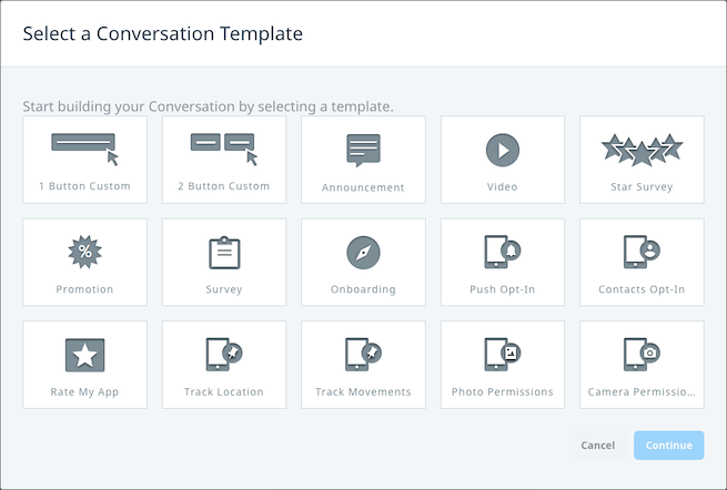 Select Conversation template