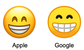Emoji styles by platform
