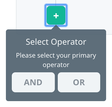 Add a filter and select primary operator